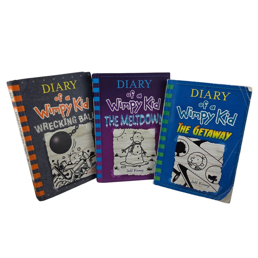 Diary of a Wimpy‎ Kid Bundle Books 12 13 14 Getaway Meltdown Wrecking Ball READ